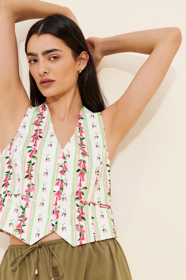 Rachel Antonoff Linen Blend Barry Vest #3