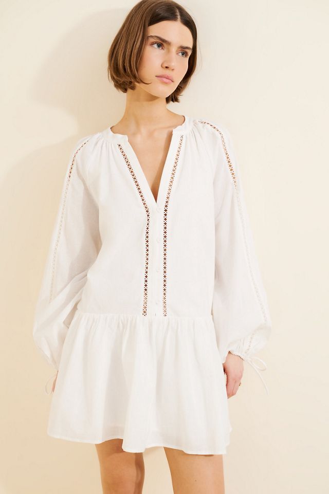 Petal & Pup Hart Long Sleeve Linen Blend Mini Dress #3