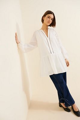 Petal & Pup Hart Long Sleeve Linen Blend Mini Dress
