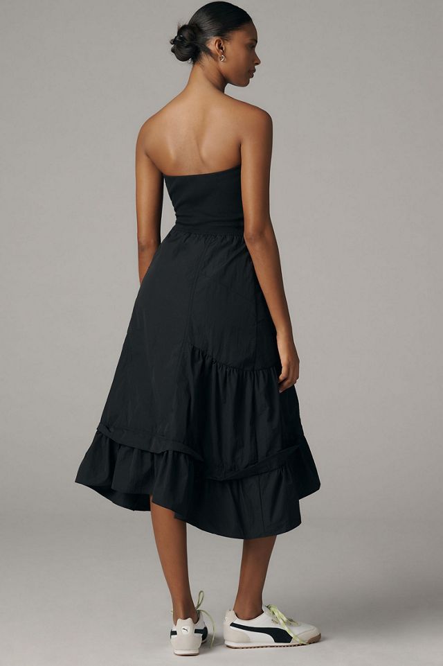 Daily Practice by Anthropologie Strapless Drop-Waist Tiered Dress #1