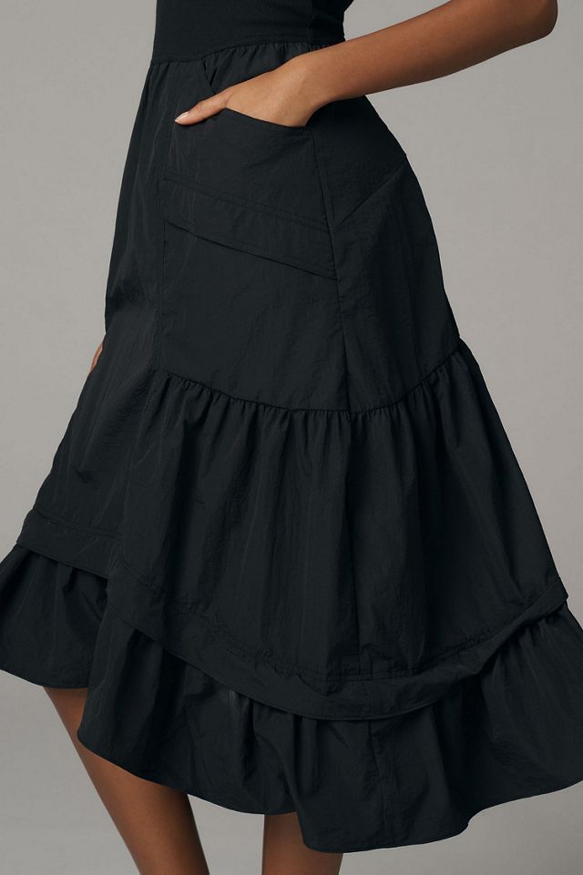 Daily Practice by Anthropologie Strapless Drop-Waist Tiered Dress #2