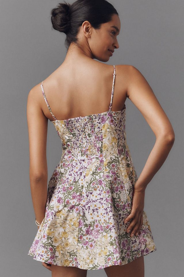 Maeve Lace-Trim Sweetheart Mini Dress #1