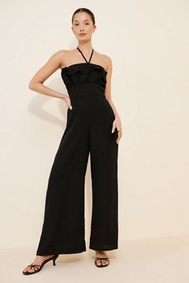 Especia Halter Wide Leg Jumpsuit