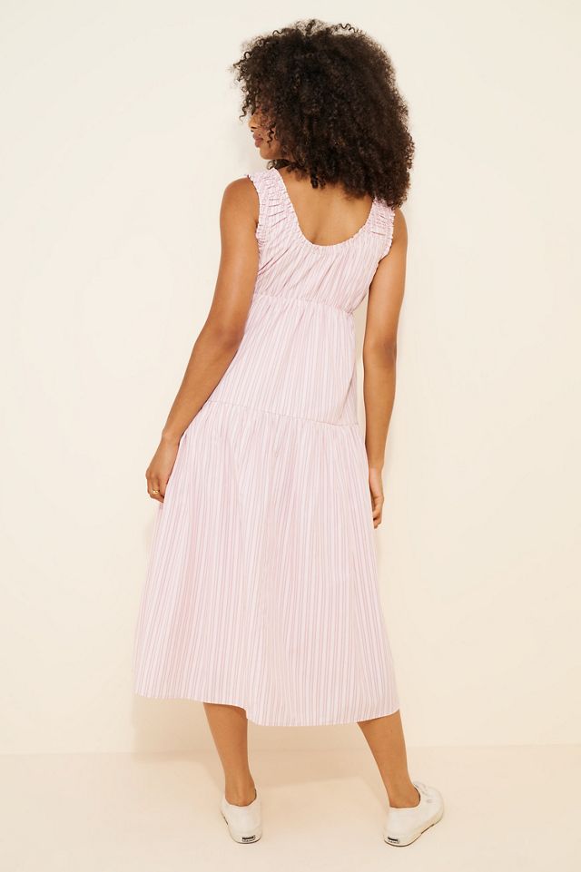 Greylin Holly Stripe Frill Midi Dress #1