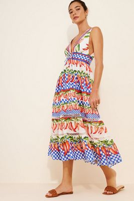 FARM Rio Picnic Peppers Midi Dress