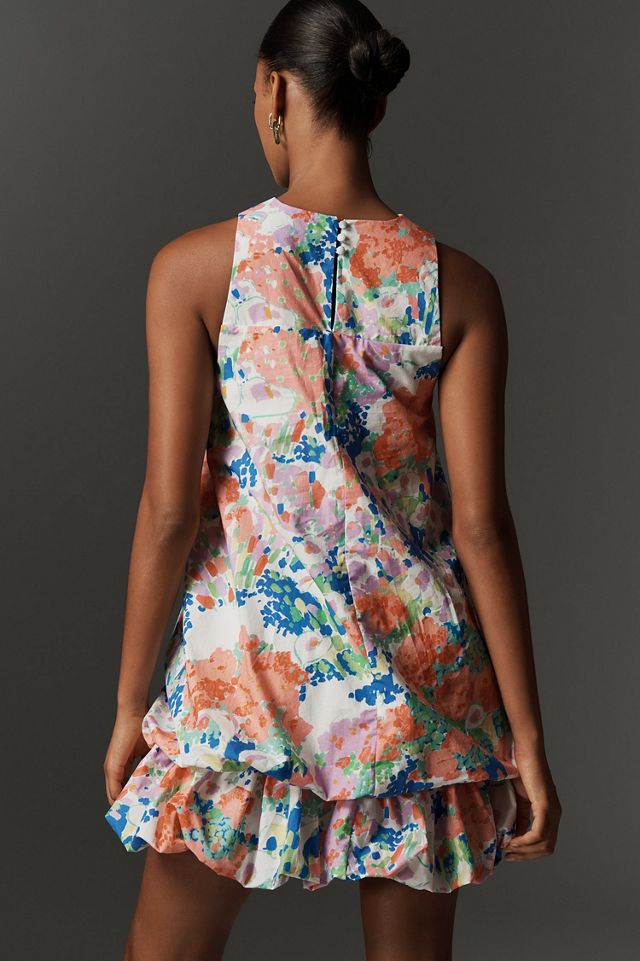 Maeve Sleeveless Double Bubble-Hem Mini Dress #1