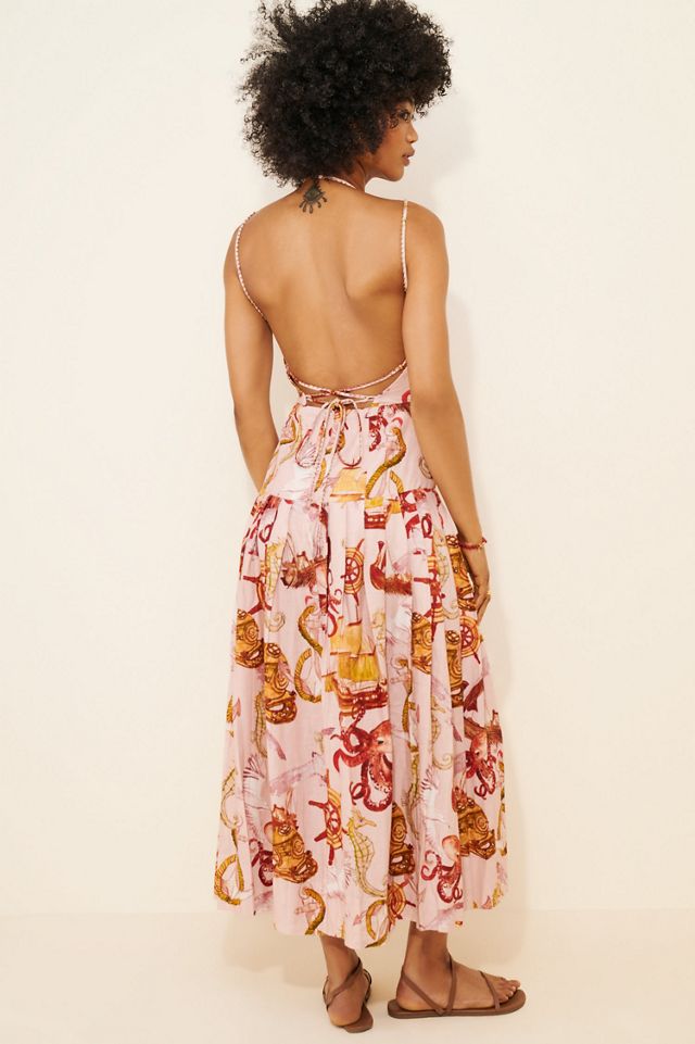 FARM Rio Nautical Wonder Strappy Maxi Dress #1