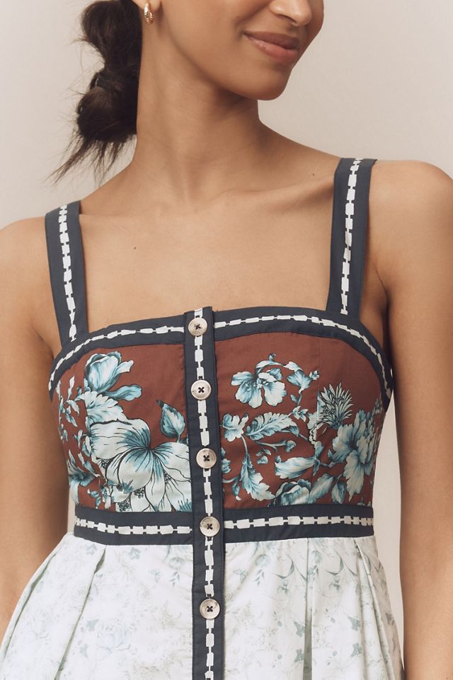Square Neck Button Front Dress #2