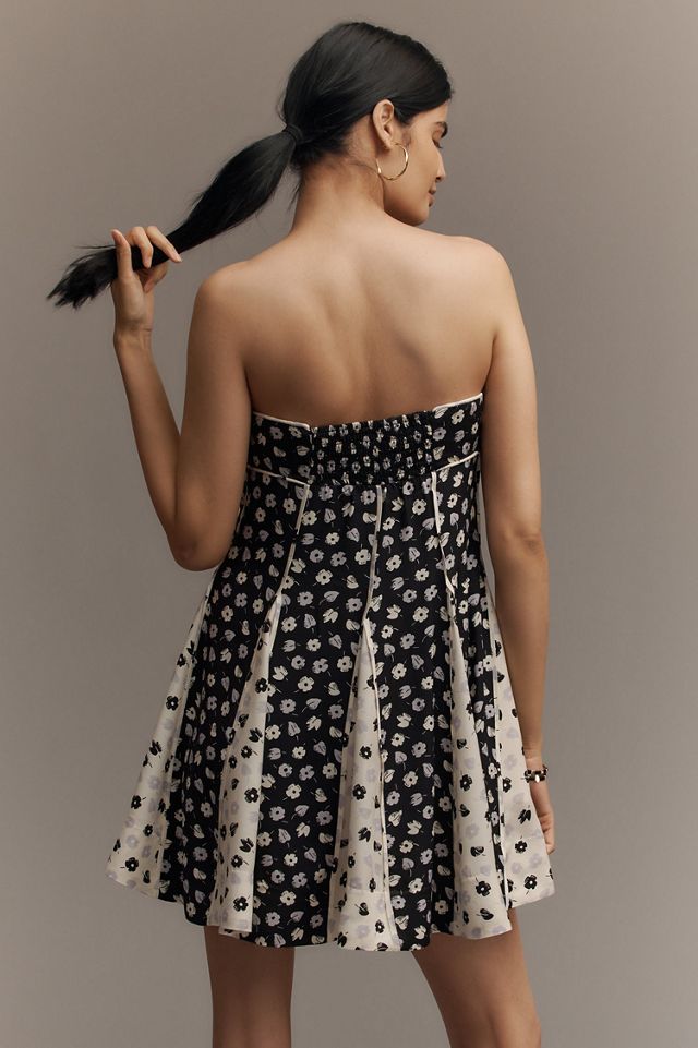 Maeve Strapless Bow-Front Swing Mini Dress #1