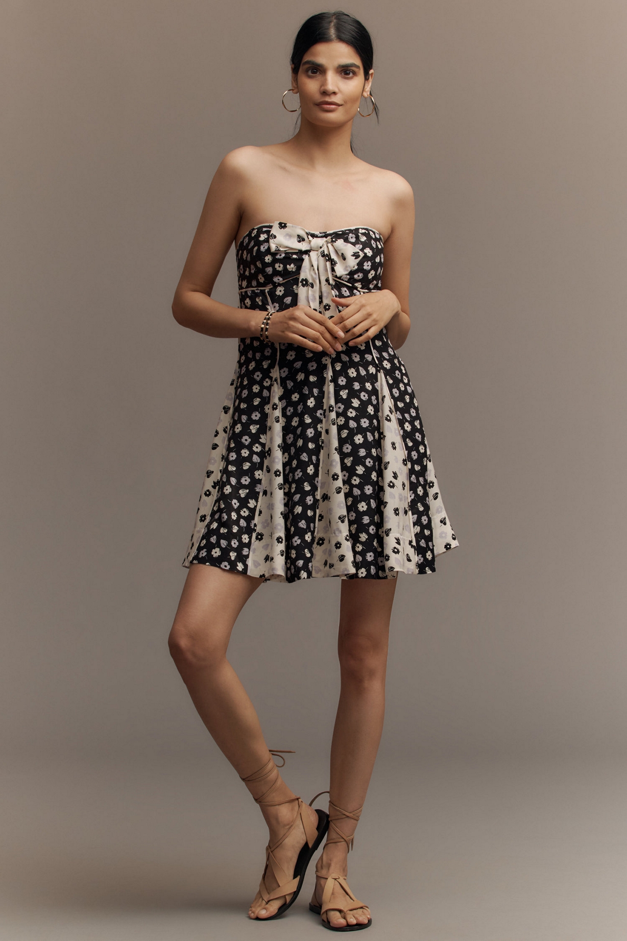 Maeve Strapless Bow-Front Swing Mini Dress