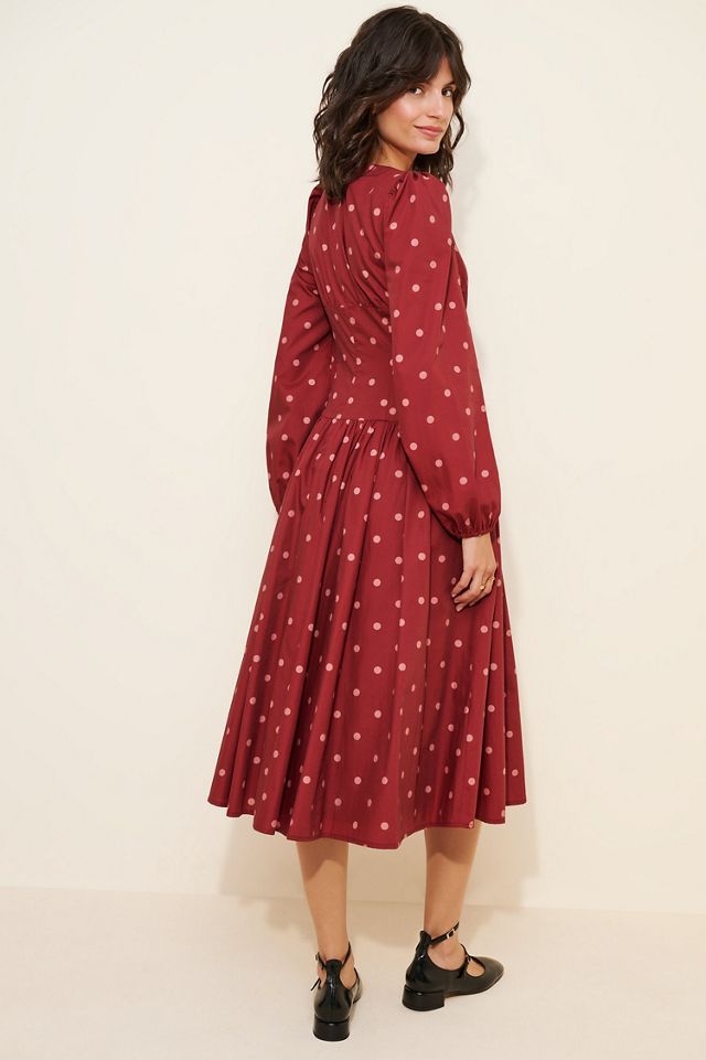 Hutch Drop-Waist Long Sleeve Midi Dress #1