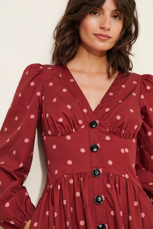 Hutch Drop-Waist Long Sleeve Midi Dress #2