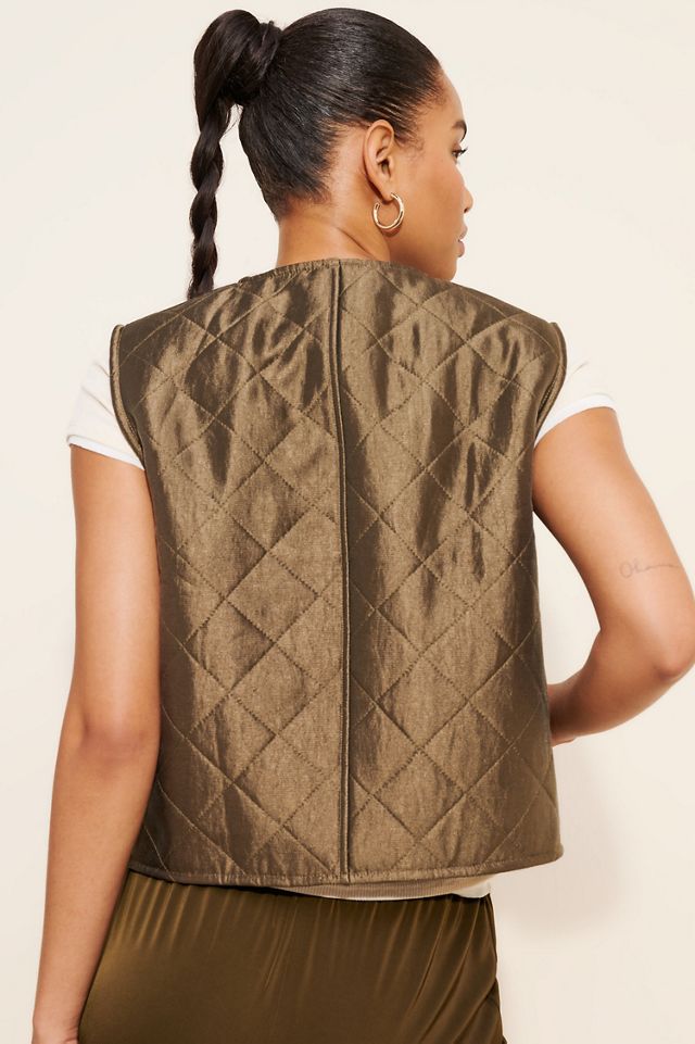 See U Soon Satin Quilted Vest #1
