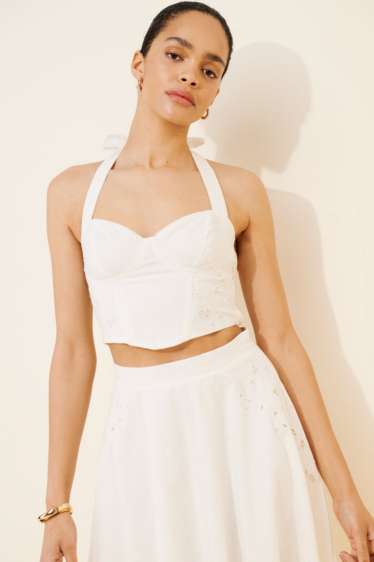Nuuly x ASTR Embroidered Corset Top