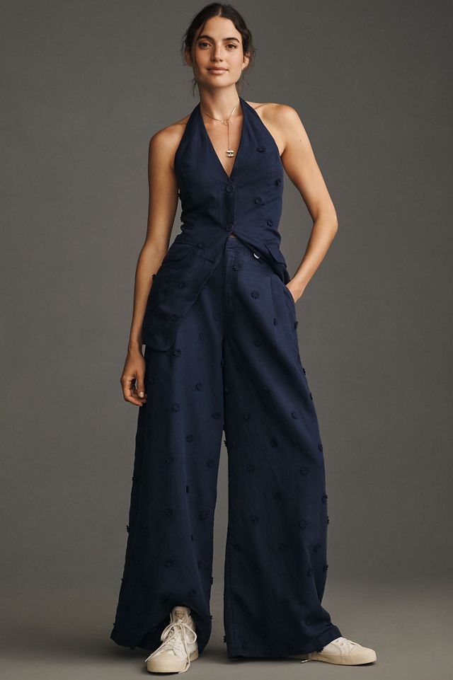 Maeve Linen Blend Halter Vest #3