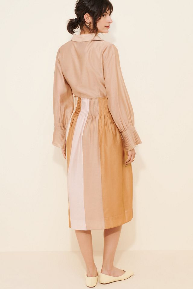 SWGT Stripe Pleated Shirt Dress #1