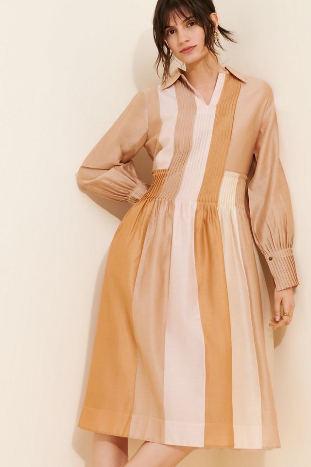 SWGT Stripe Pleated Shirt Dress #3