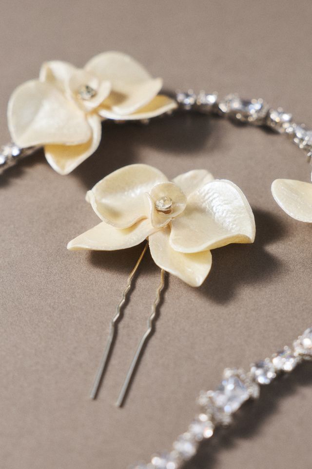 Gaios Crystal Orchid Hair Piece and Hair Pin #1