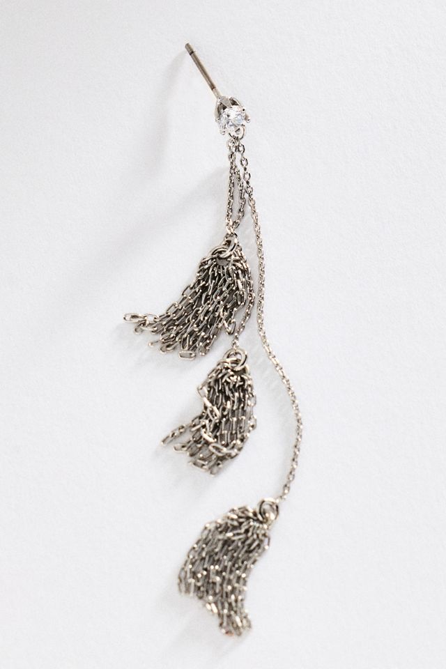 By Anthropologie Tiered Fringe Earrings #1