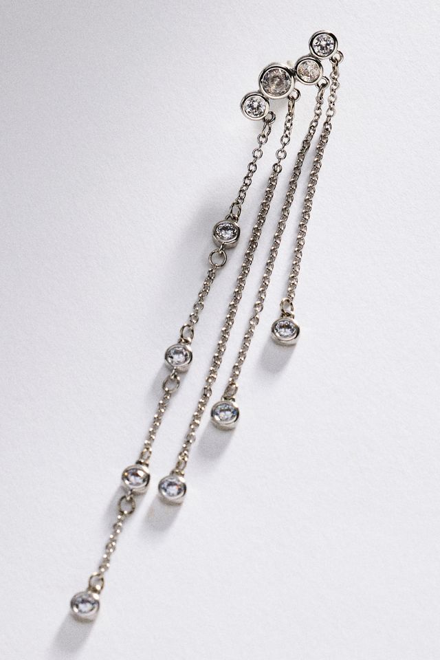 By Anthropologie Crystal Fringe Earrings #1