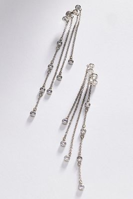 By Anthropologie Crystal Fringe Earrings