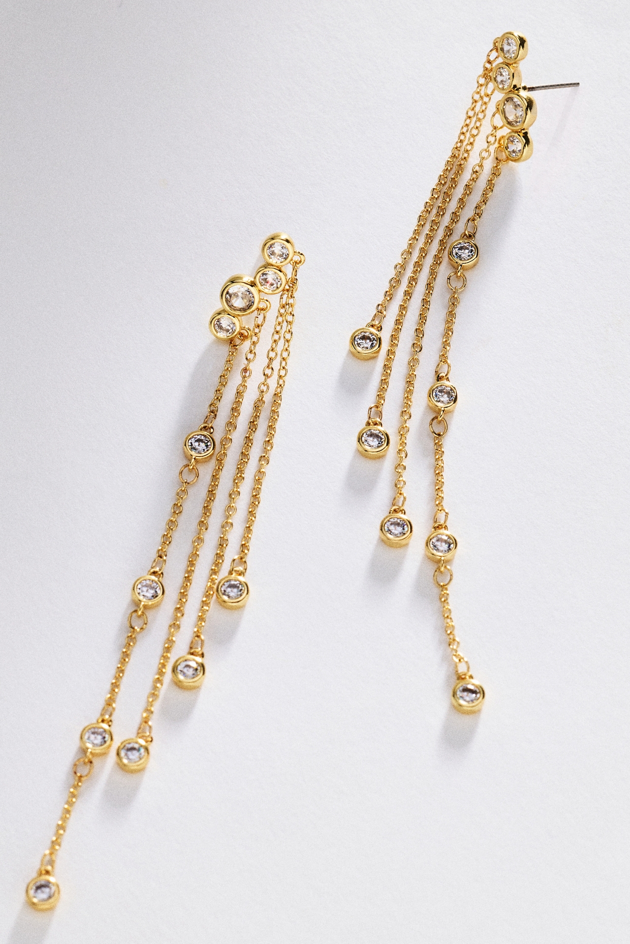 By Anthropologie Crystal Fringe Earrings