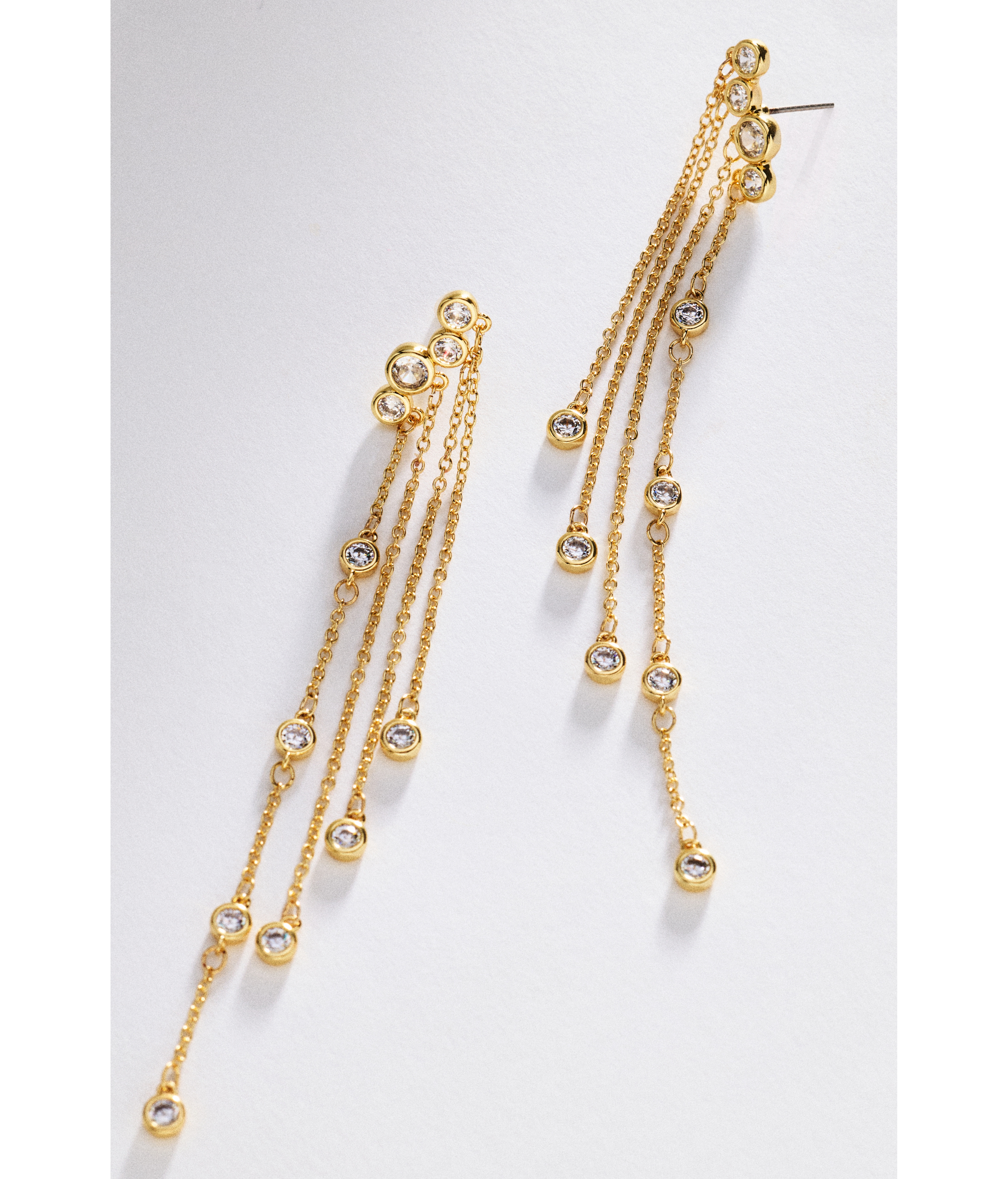 By Anthropologie Crystal Fringe Earrings