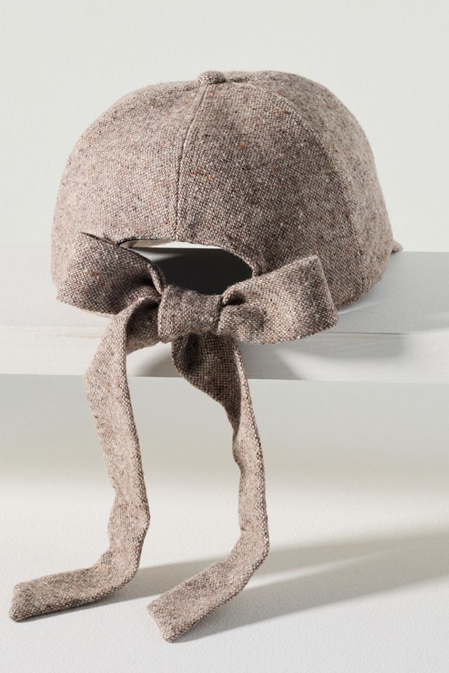 By Anthropologie Wool Blend Tie-Back Baseball Cap #1