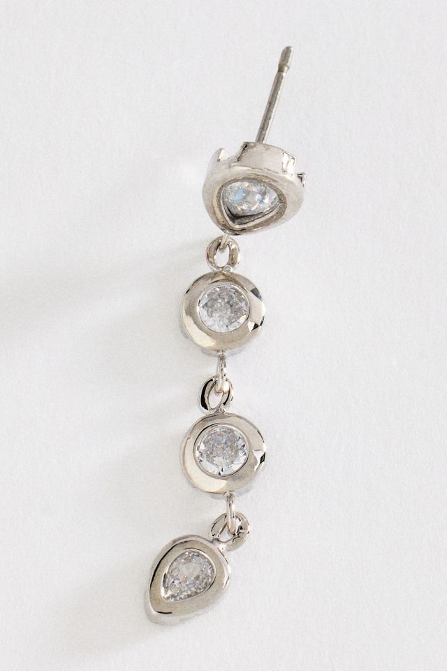 By Anthropologie Bezel Crystals Drop Earrings #1