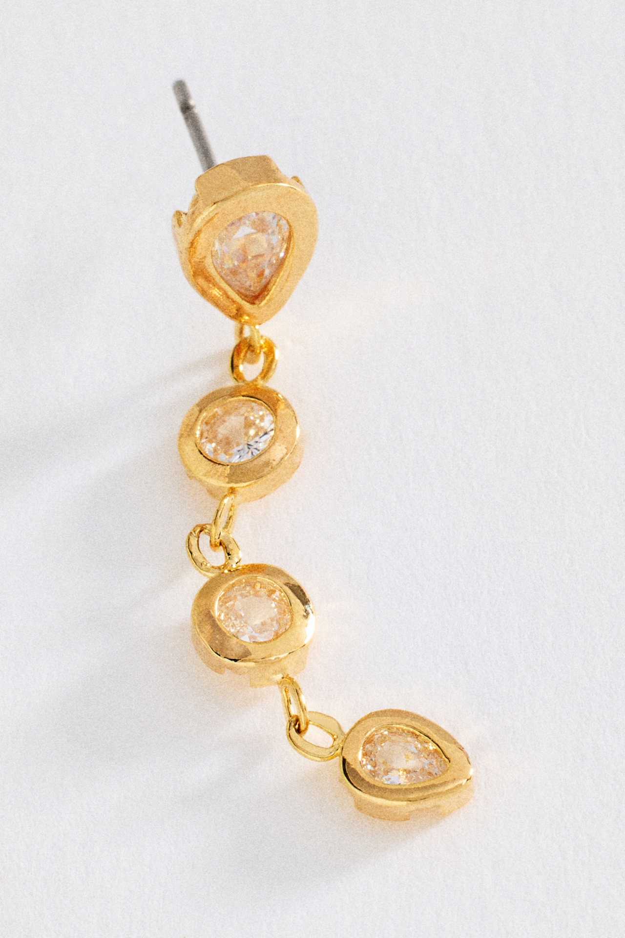 By Anthropologie Bezel Crystals Drop Earrings