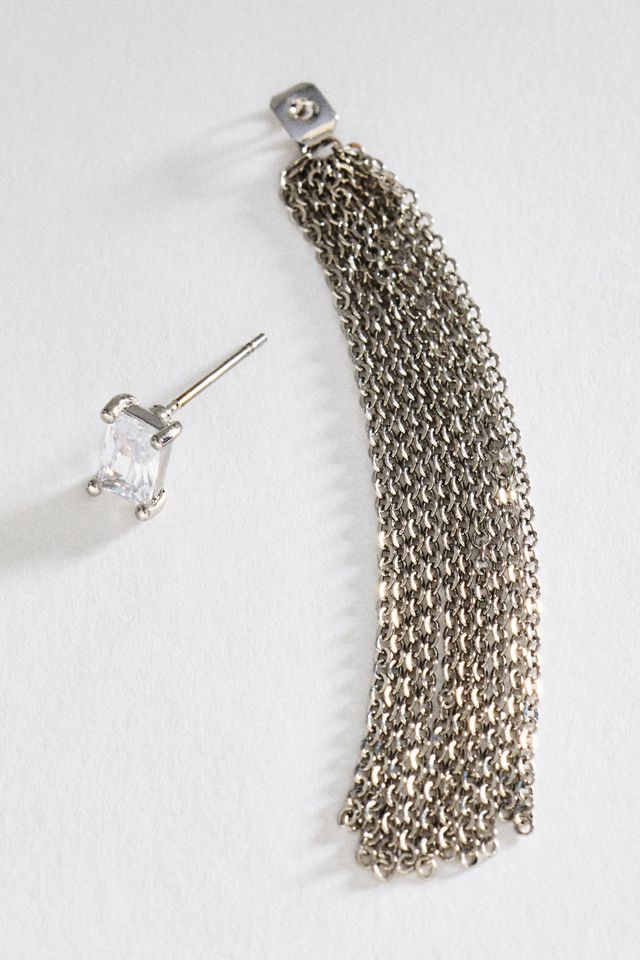By Anthropologie Crystal Fringe Drop Earrings #1