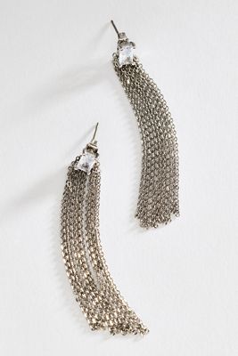 By Anthropologie Crystal Fringe Drop Earrings