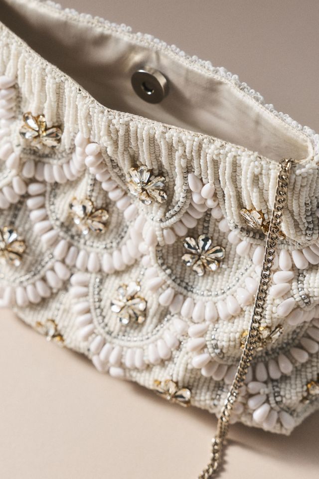 By Anthropologie Weddings Scalloped Beaded Bag #1