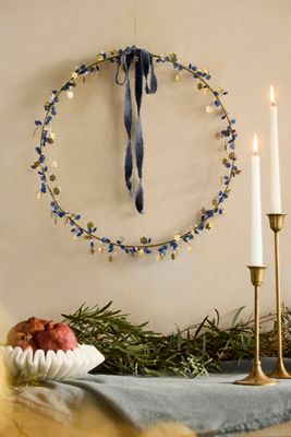 Starry Beaded Hanukkah Wreath