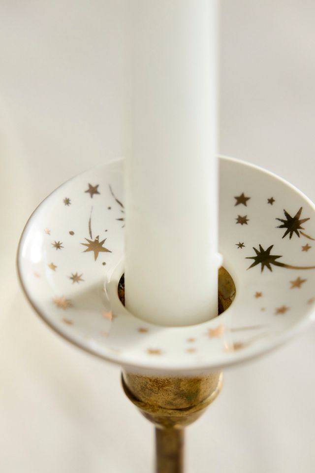 Celestial Stoneware Candle Bobeches, Set of 2 #1