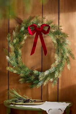 Terrain Iron Pine + Velvet Bow Wreath