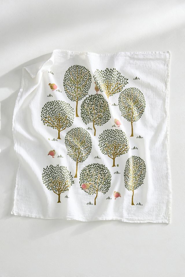 Partridge + Pear Tree Dish Towel #2