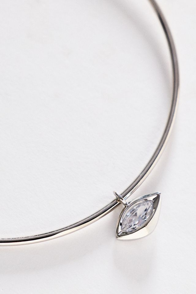 By Anthropologie East West Bezel-Set Crystal Necklace #1