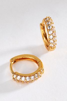 Luv Aj Baby Pavé Huggie Earrings