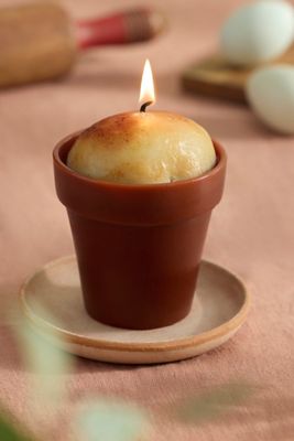 Flower Pot Bread Candle