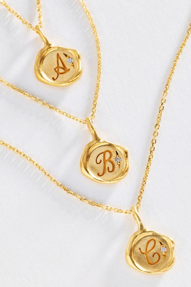 Sirciam Monogram Wax Stamp Necklace #1