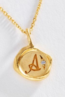 Sirciam Monogram Wax Stamp Necklace