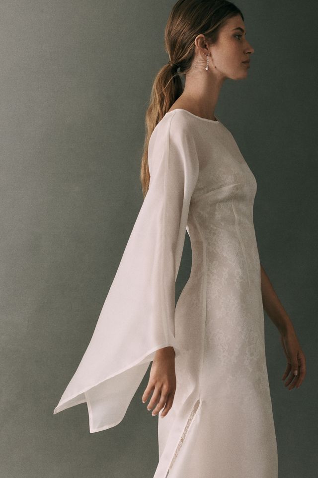 ILA Bea 100% Silk Organza Cape Maxi Dress #1