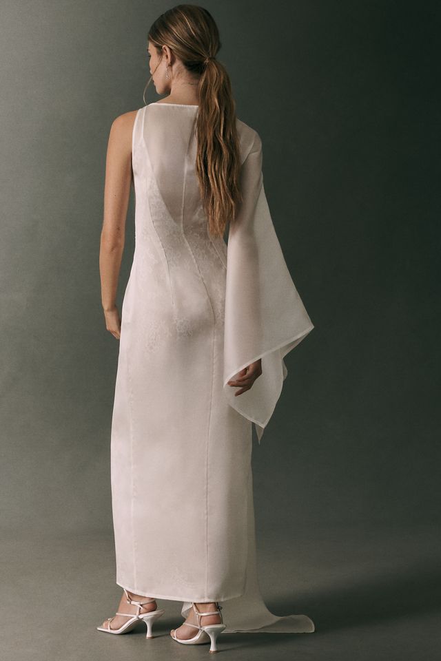 ILA Bea 100% Silk Organza Cape Maxi Dress #2