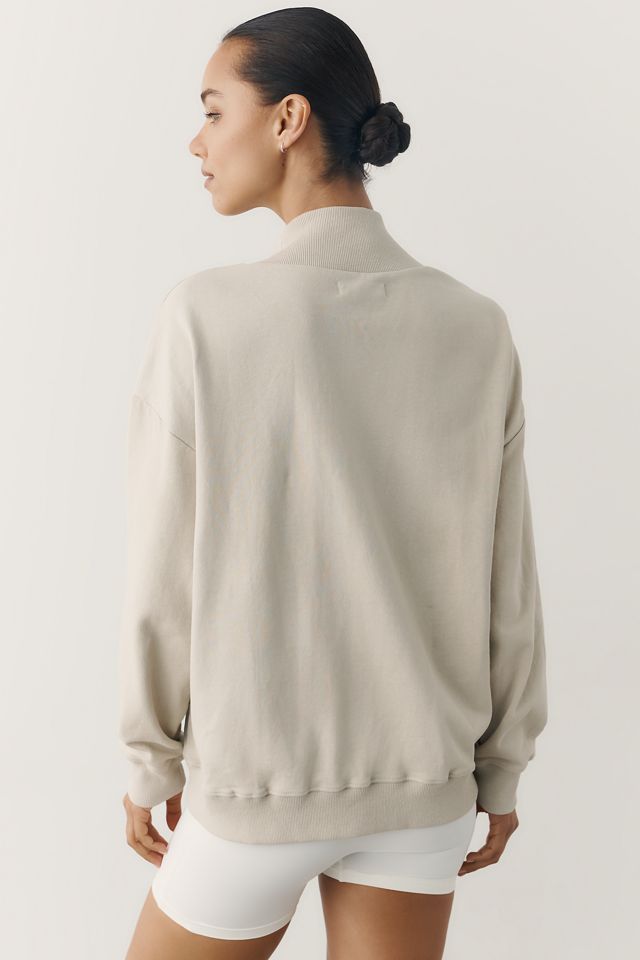 By Anthropologie Weddings Bridesmaid 100% Cotton Mock-Neck Sweatshirt #2