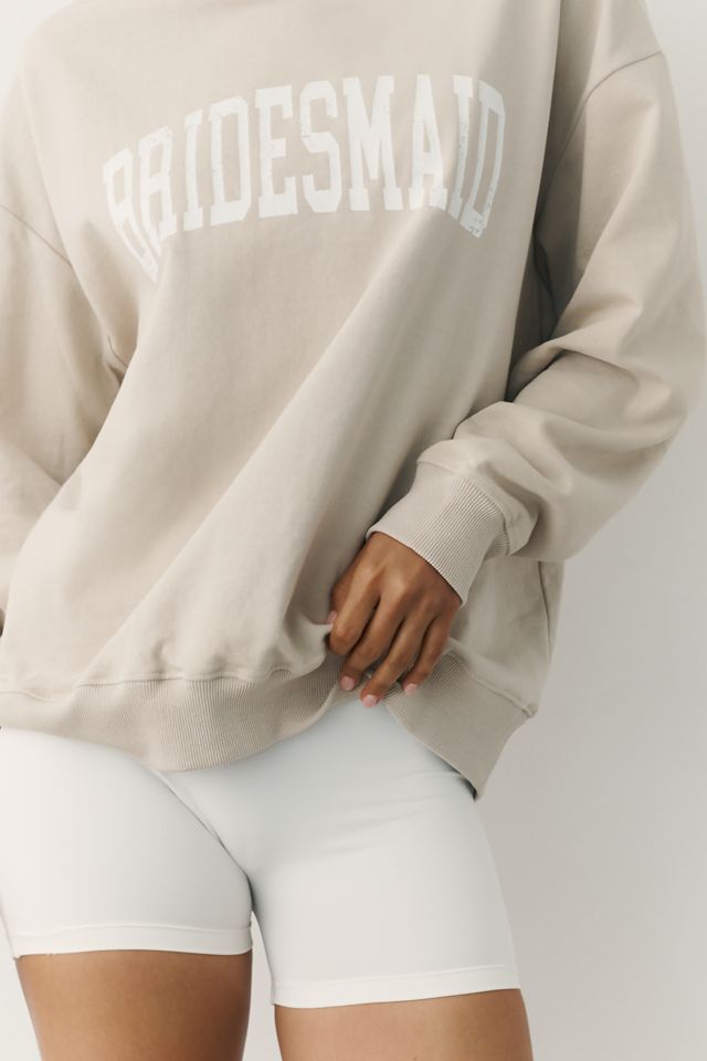By Anthropologie Weddings Bridesmaid 100% Cotton Mock-Neck Sweatshirt #3
