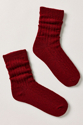 Casa Clara Julian Crew Socks In Red