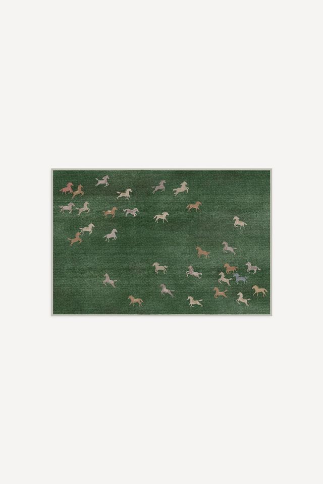 Ruggable Washable Felix Tufted Horses Rug #3