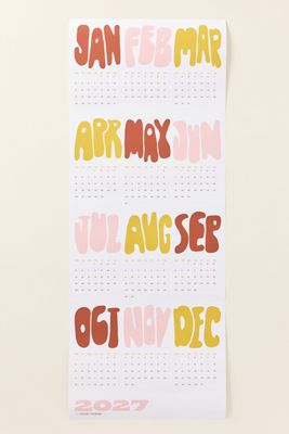 2027 Tall Months Calendar