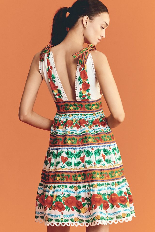 farm rio x anthropologie v-neck tiered maxi dress Farm Rio x Anthropologie V-Neck Tiered Maxi Dress